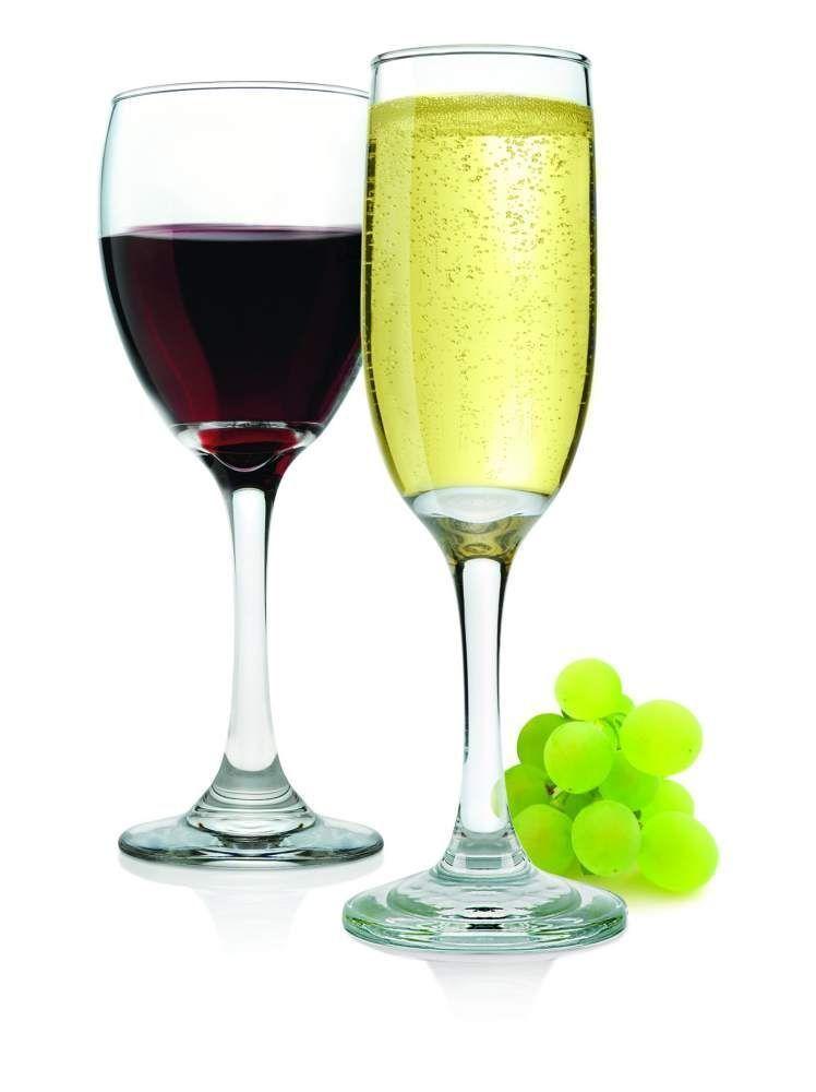 Set 6 Copas Vino 300cc 6 Champagne 176cc Versalles Cristal-0