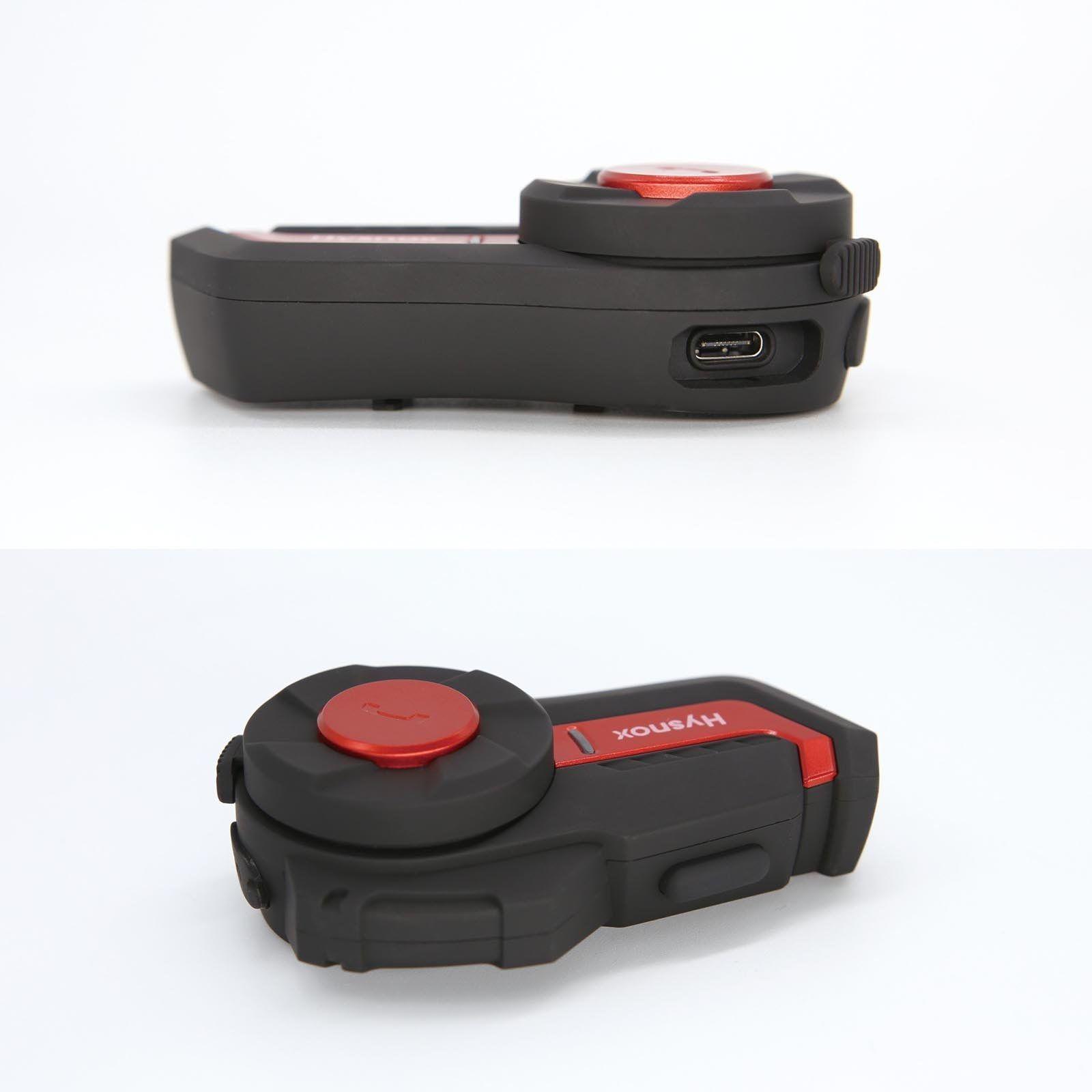 Intercomunicador y manos libre Bluetooth para Moto RADIO FM Hysnox HY-01 1000m-4