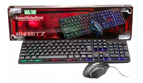 Kit Teclado Mouse Gamer De Membrana Retroiluminado-0
