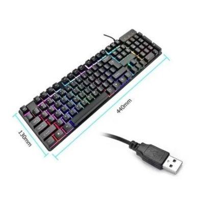 Kit Teclado Mouse Gamer De Membrana Retroiluminado-2