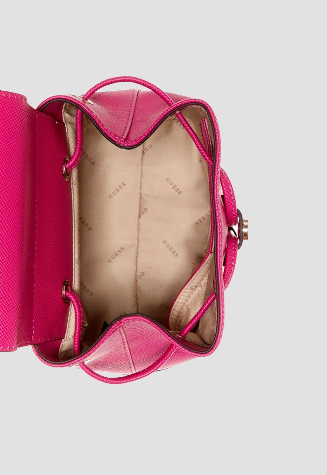 Mochila Cordelia Logo Flap Backpack Rosado Guess-3