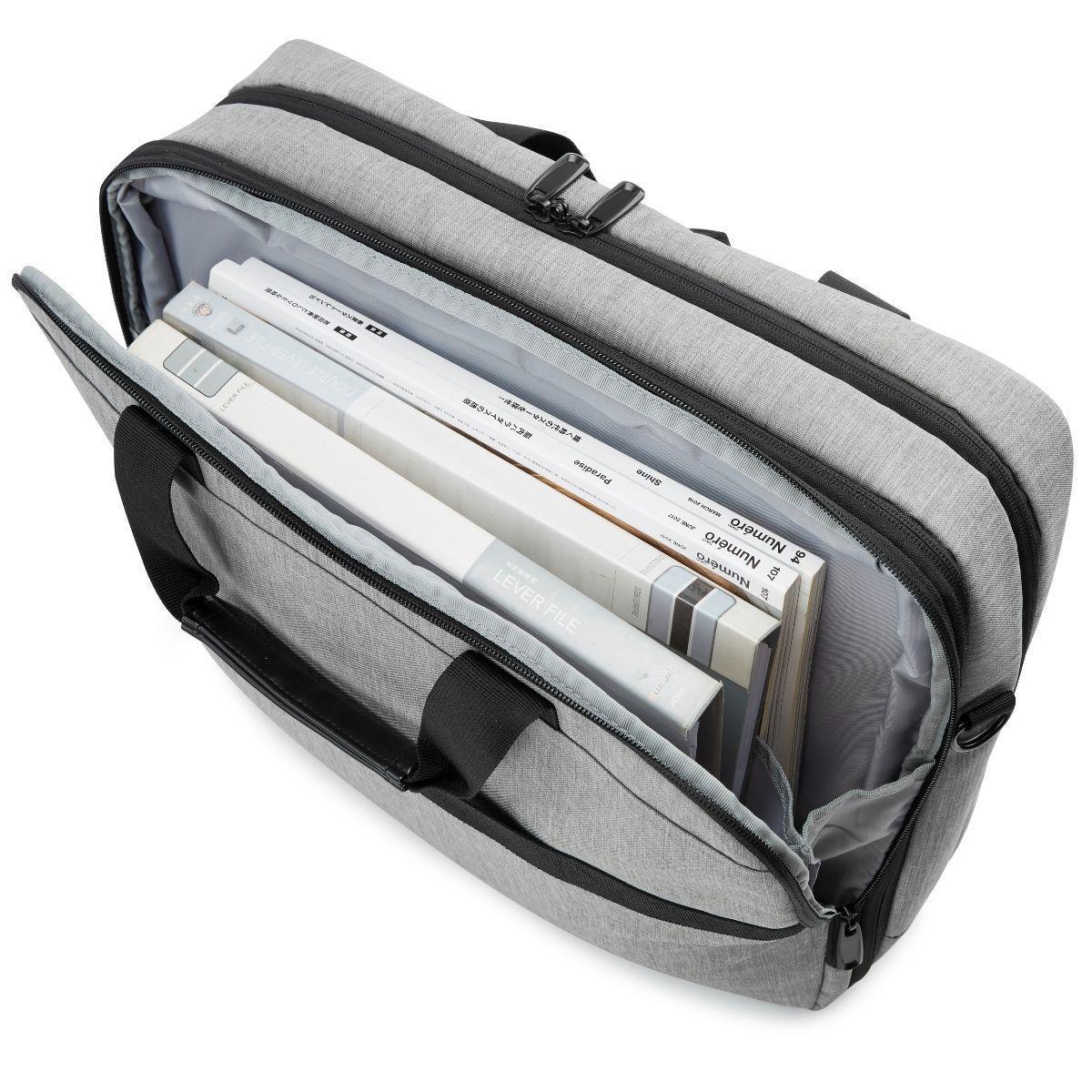 Bagsmart - Maletín expandible para notebook de 17,3" - Gris-3