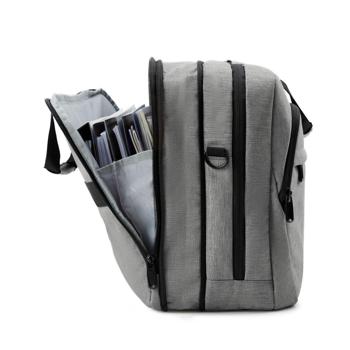 Bagsmart - Maletín expandible para notebook de 17,3" - Gris-6