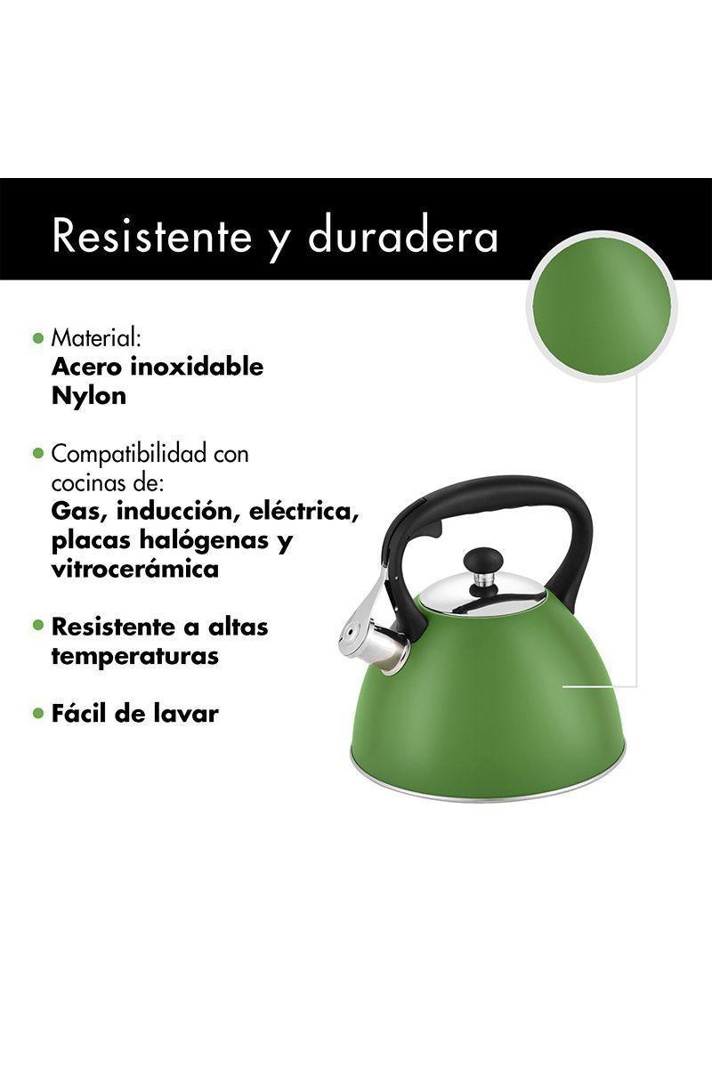 Tetera Acero Inoxidable 3 Litros Verde-3