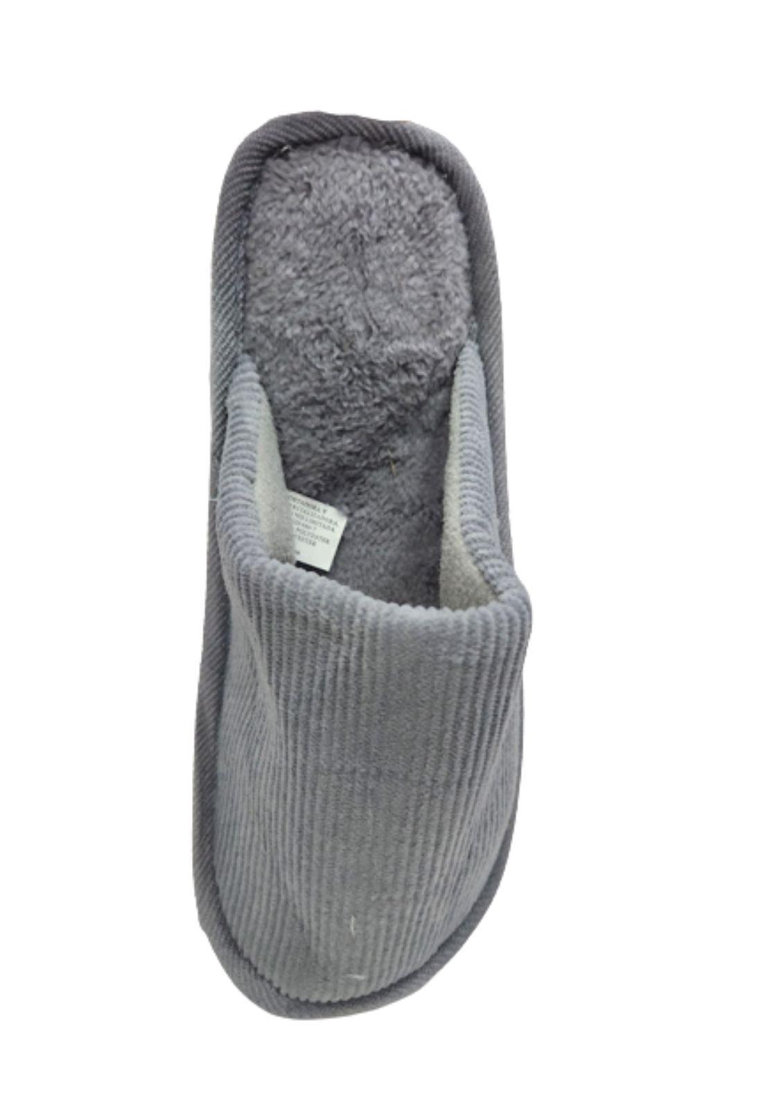 Pantufla Hombre Gris Invierno-2
