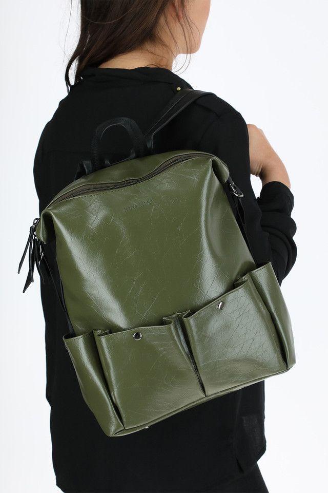 Mochila Glossy Verde Humana-3