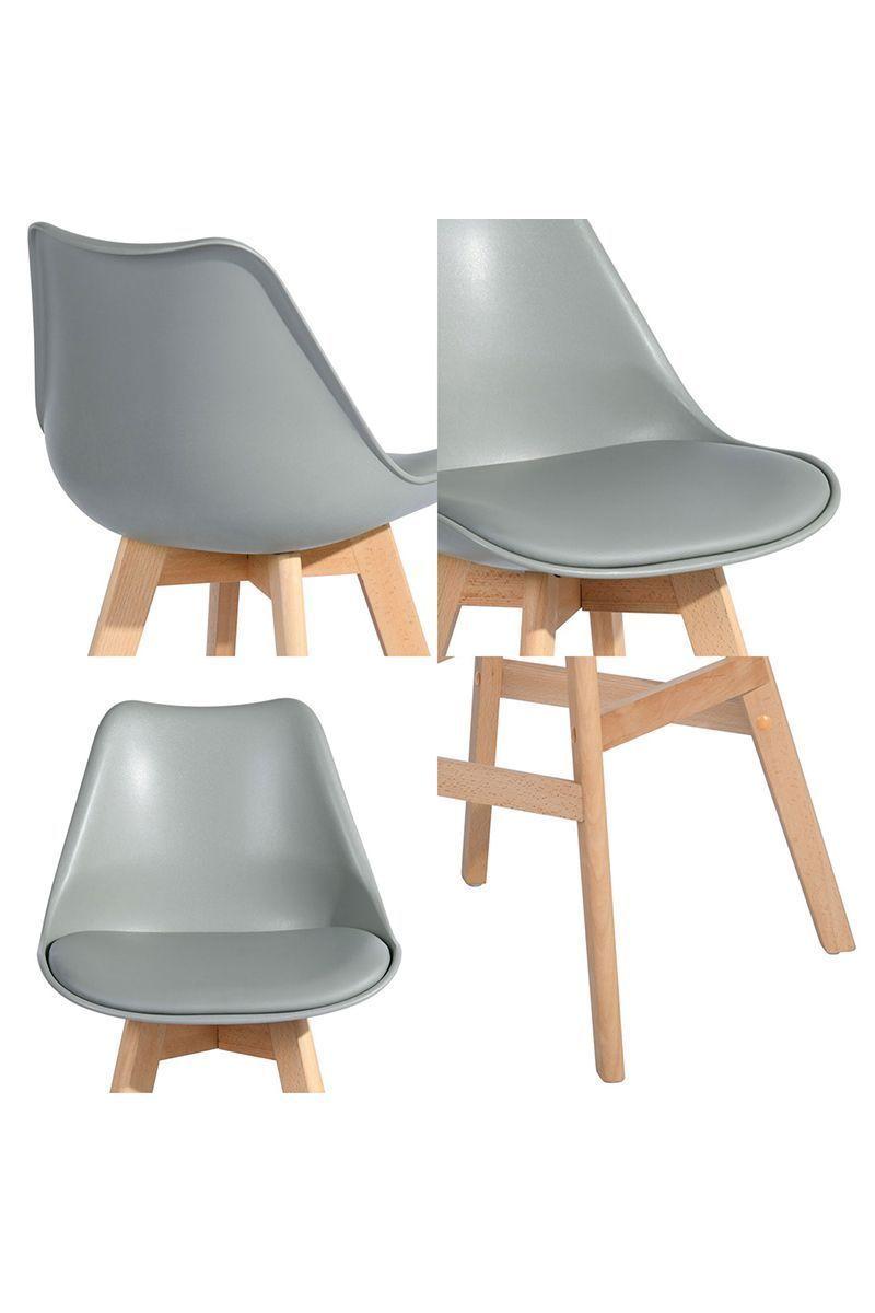 Pack 2 Pisos Bar con Patas de Madera Gris-4