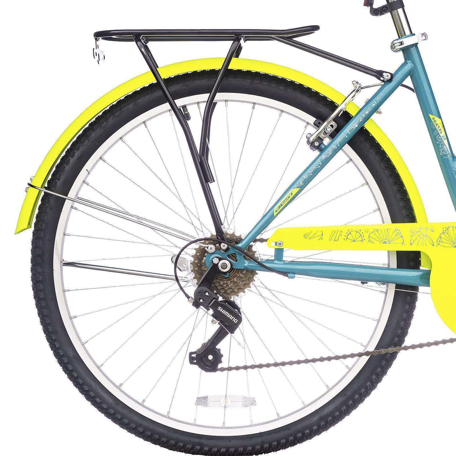 Bicicleta Dama Aro 26 Urbana 6 Velocidades Verde Best-1