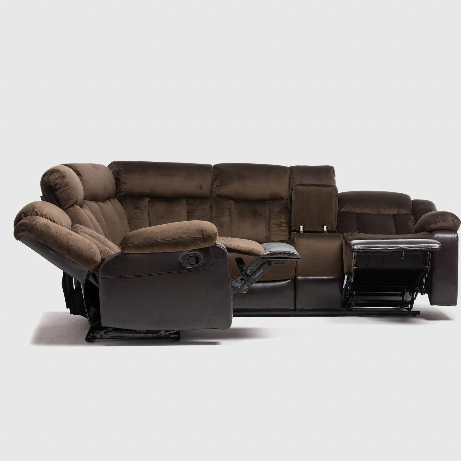 Sofa Seccional Reclinable Porta Vaso Desmond -3