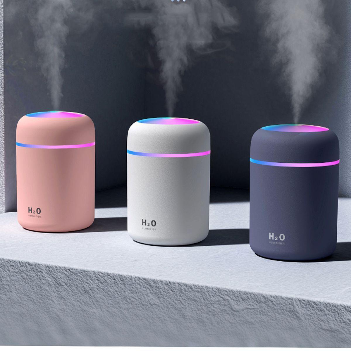 Humificador Difusor De Aire Luz Led Rgb Usb Rosado-3