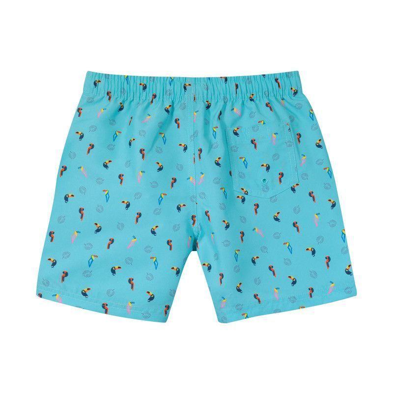 Niño Short H2O Wear Estamp. Tucanes Turquesa-1