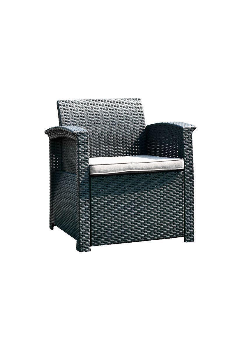 Juego de Terraza 3 Piezas 72x60x75,3cm Café Oscuro-3