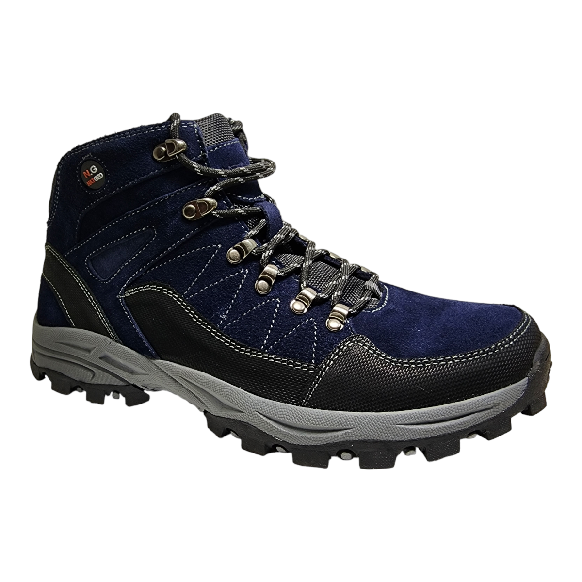 Zapatilla Hombre Caña Natgeo Azul y Negro-0