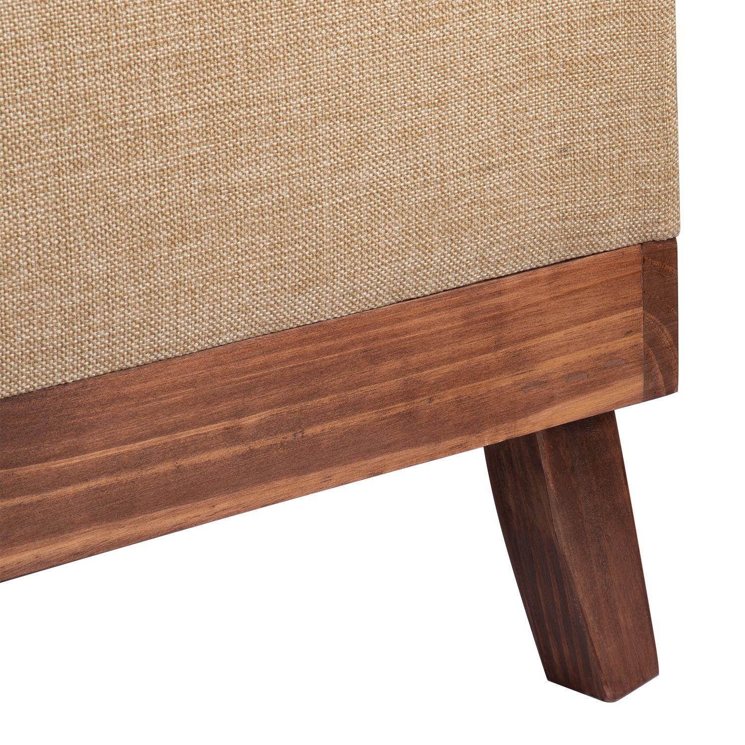 Banqueta con Baúl Incy Beige Delta 120x40x50 cm Máxima Design-5
