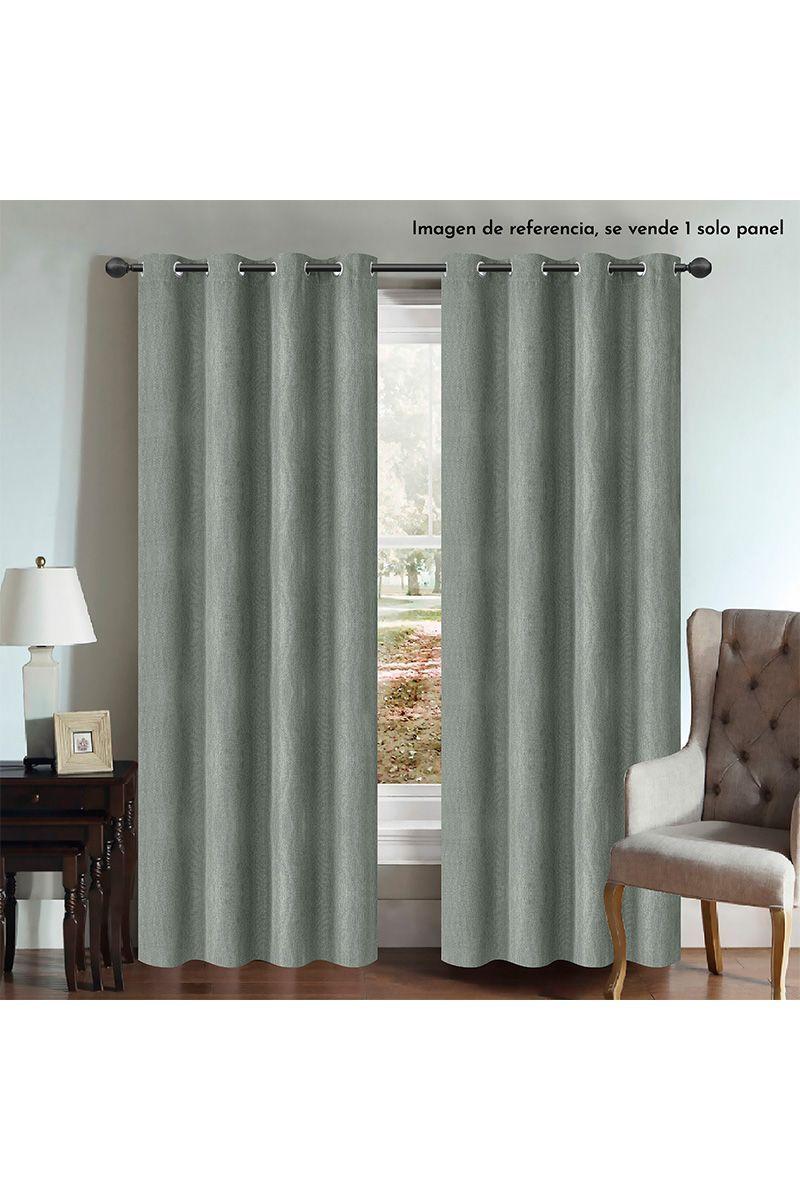 Cortina Blackout Texturizada 140x200 cm Gris-1