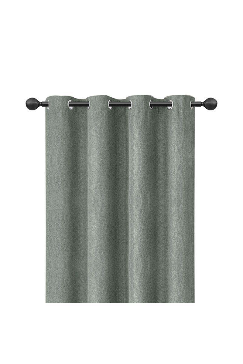 Cortina Blackout Texturizada 140x200 cm Gris-0