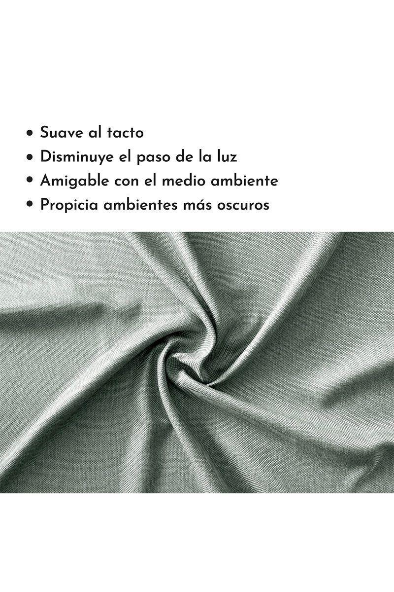 Cortina Blackout Texturizada 140x200 cm Gris-3