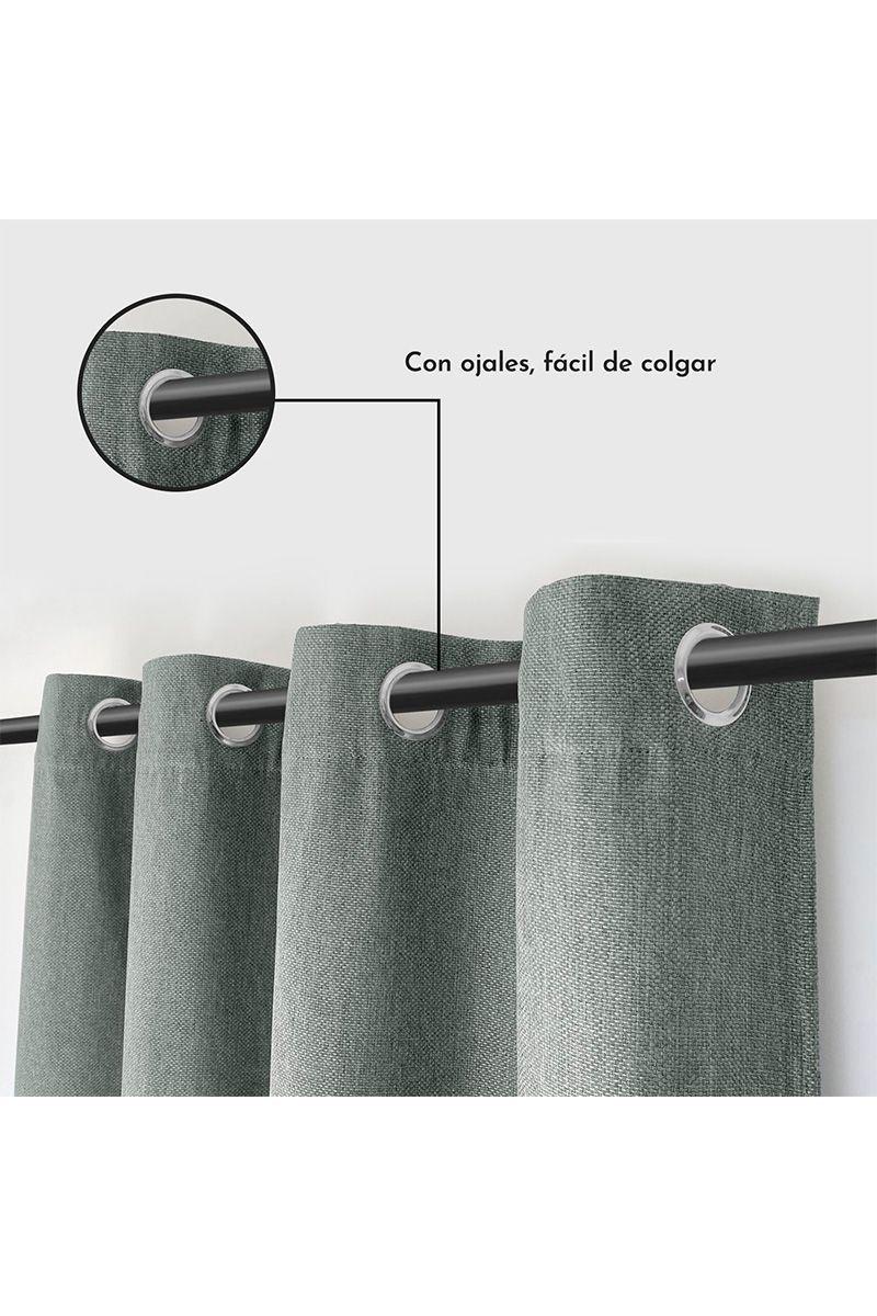 Cortina Blackout Texturizada 140x200 cm Gris-4