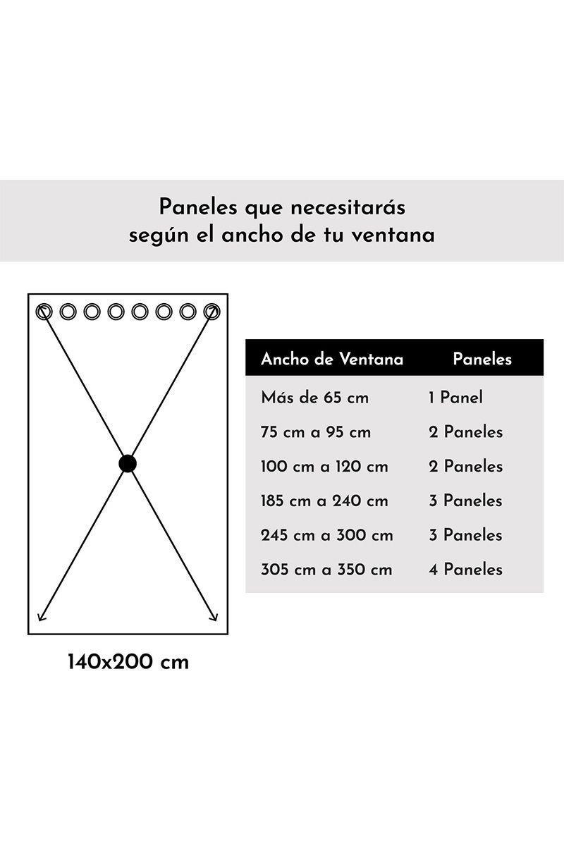 Cortina Blackout Texturizada 140x200 cm Gris-5