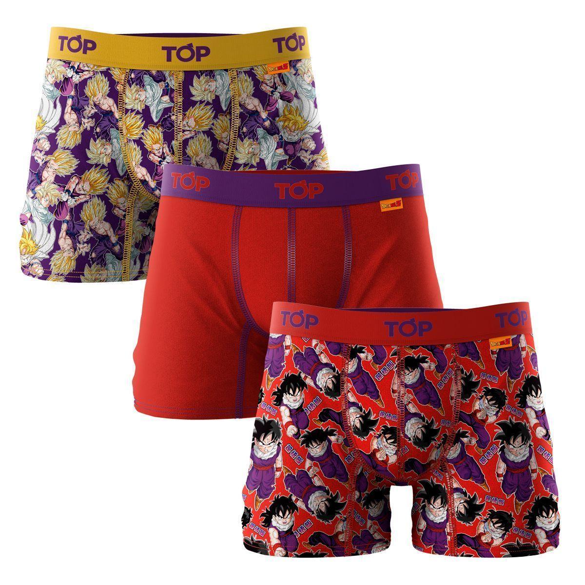 Bóxer Medio Dragon Ball Z Gohan Microfibra Pack 3-0