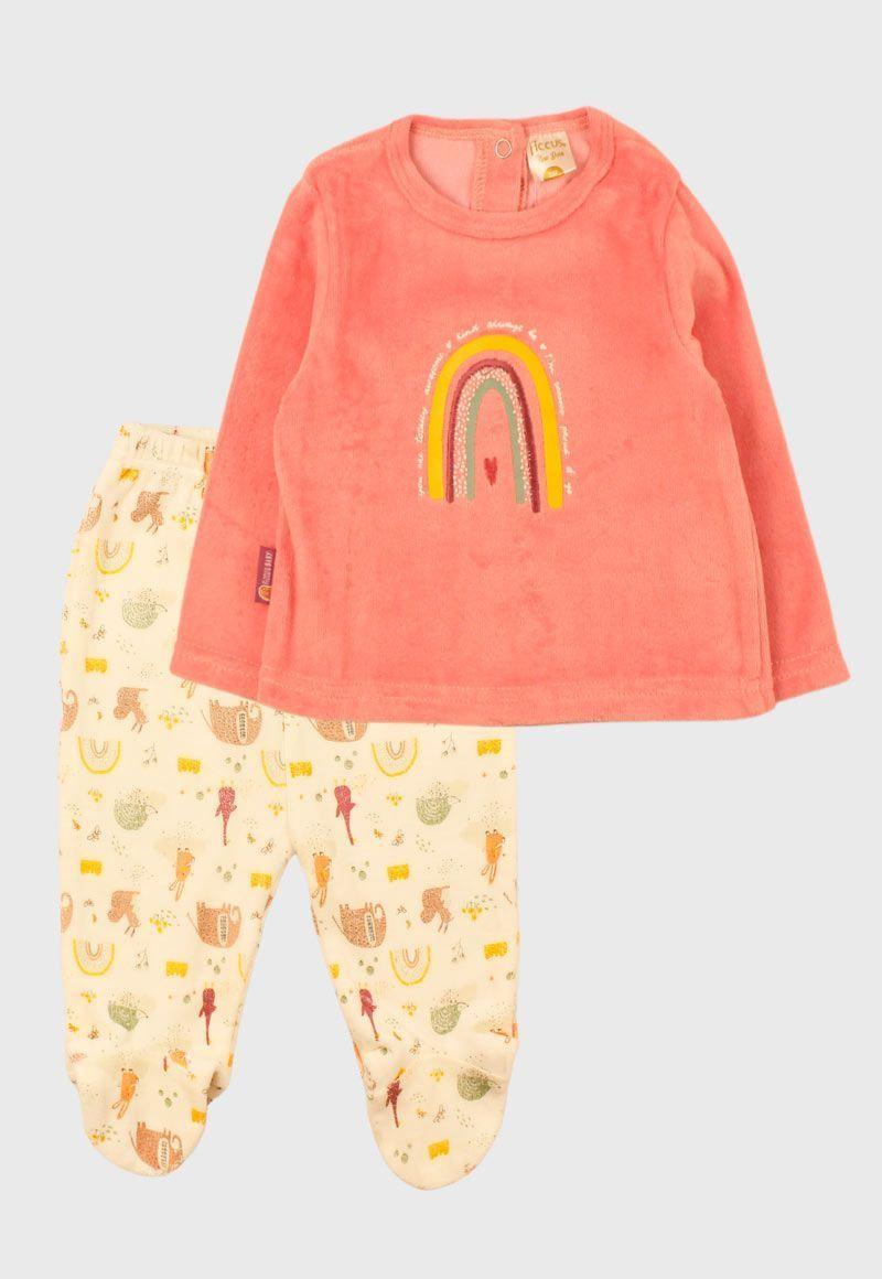 Conjunto Newborn Bebé Niña Plush Boho Rainbow-0