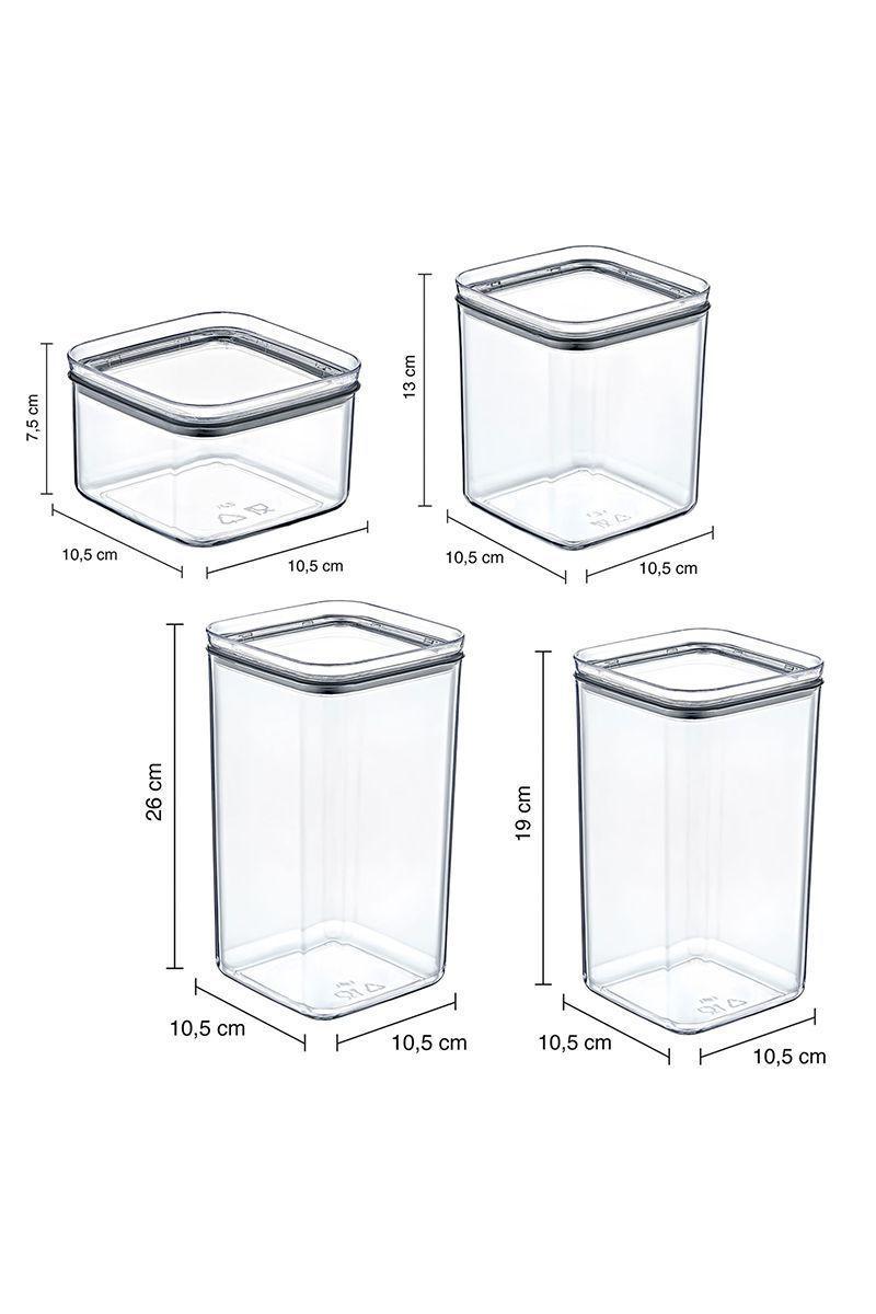 Set 4 Contenedores Hermeticos Square Transparentes-2
