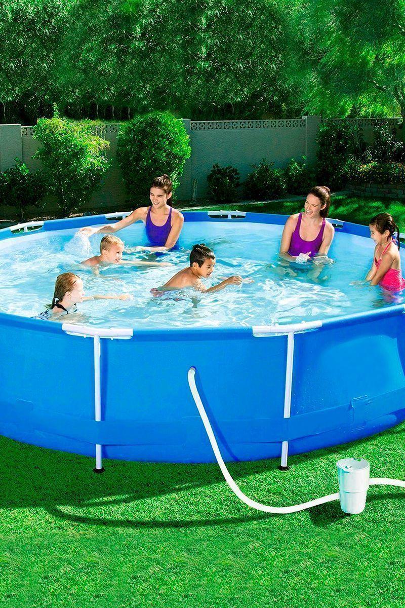 Piscina con Filtro y Estructura de Acero 6.125 L 360 x 76 cm-1