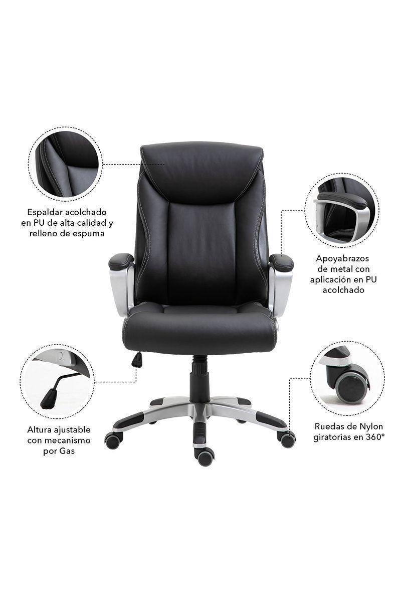 Silla Ejecutiva Elegance Negro-4