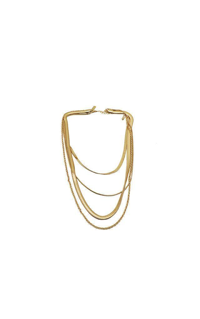 Collar Corto Layers Dorado Humana-0