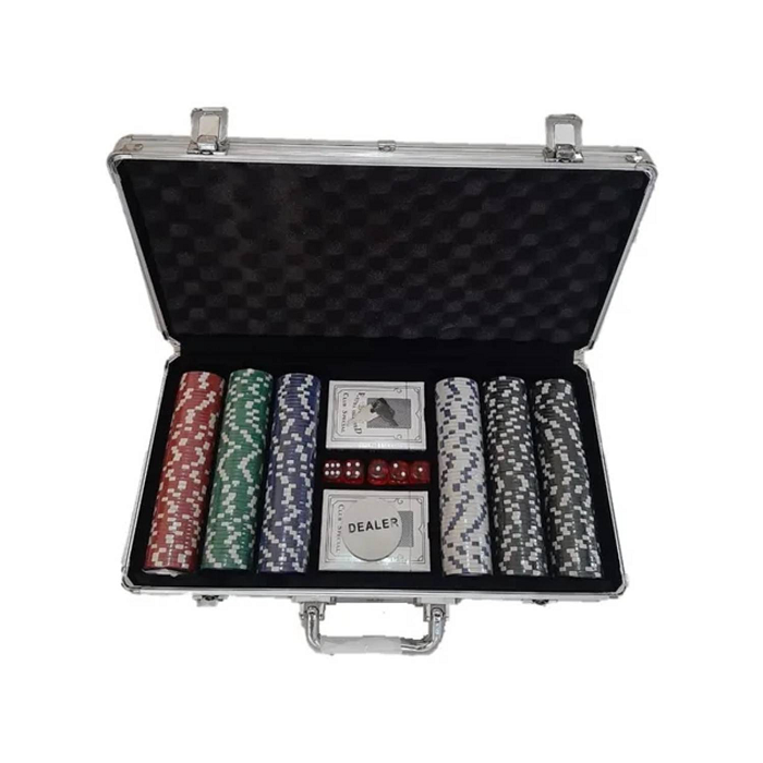 Set Kit Juego Póker Con Maleta 300 Fichas 11-0