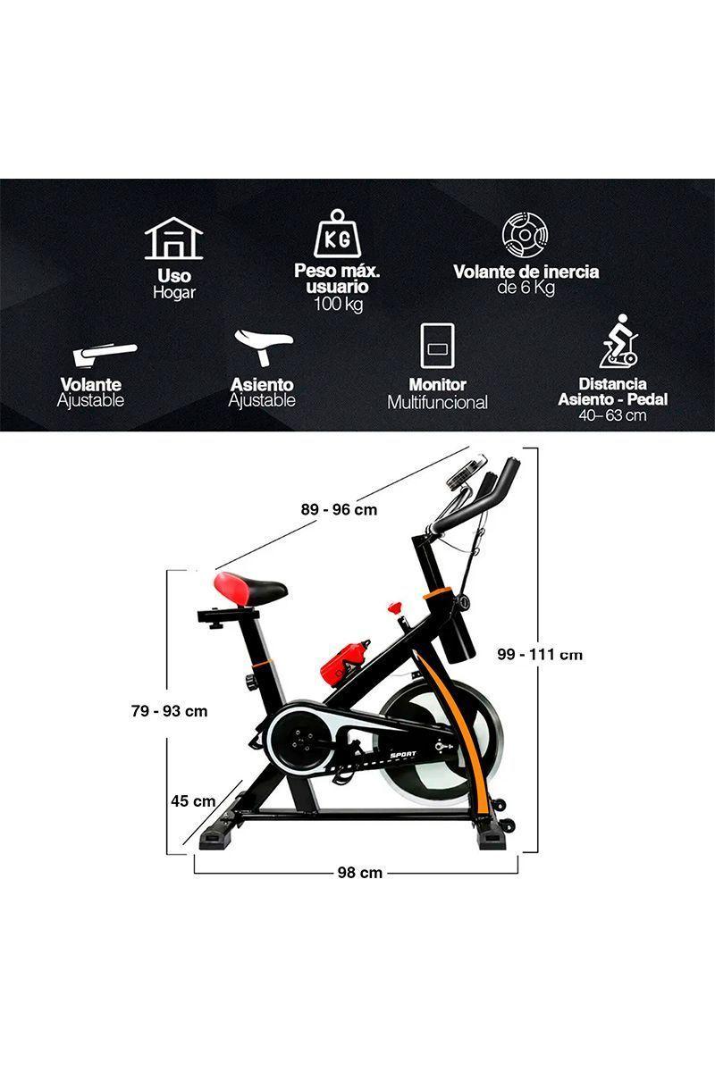 Bicicleta Spinning Fitness / Negro-2