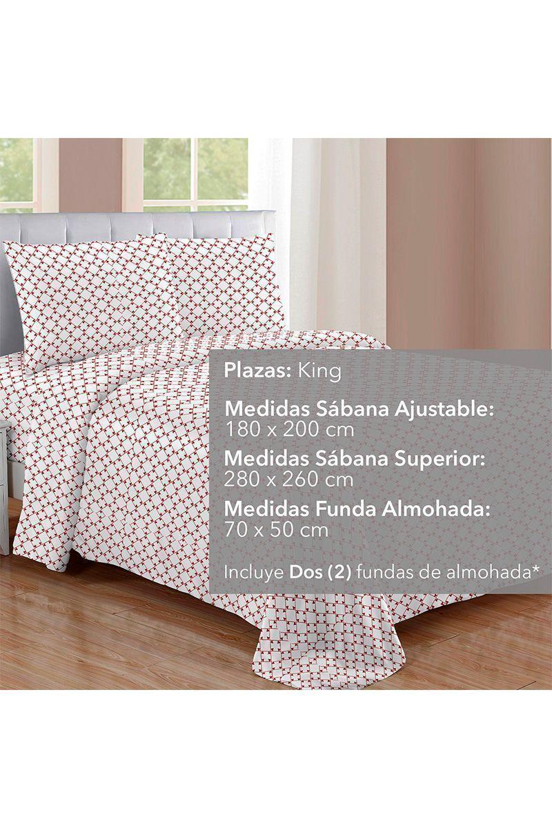 Juego de Sábanas de Microfibra King Size Mosaico-1