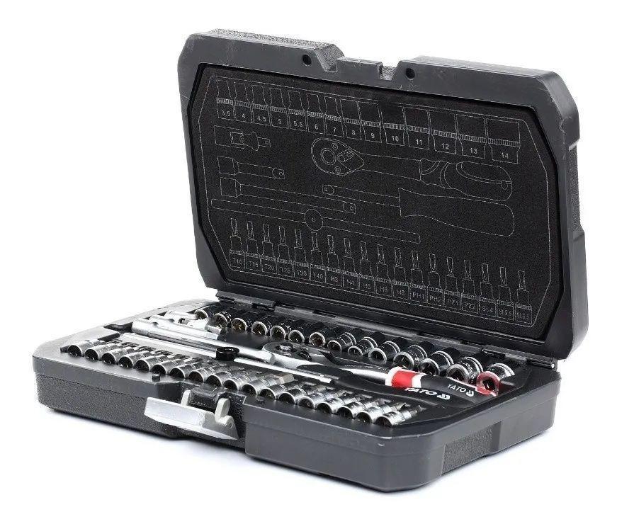Juego De Dados 1/4 38 Piezas Yato Yt-14471 Maleta-1
