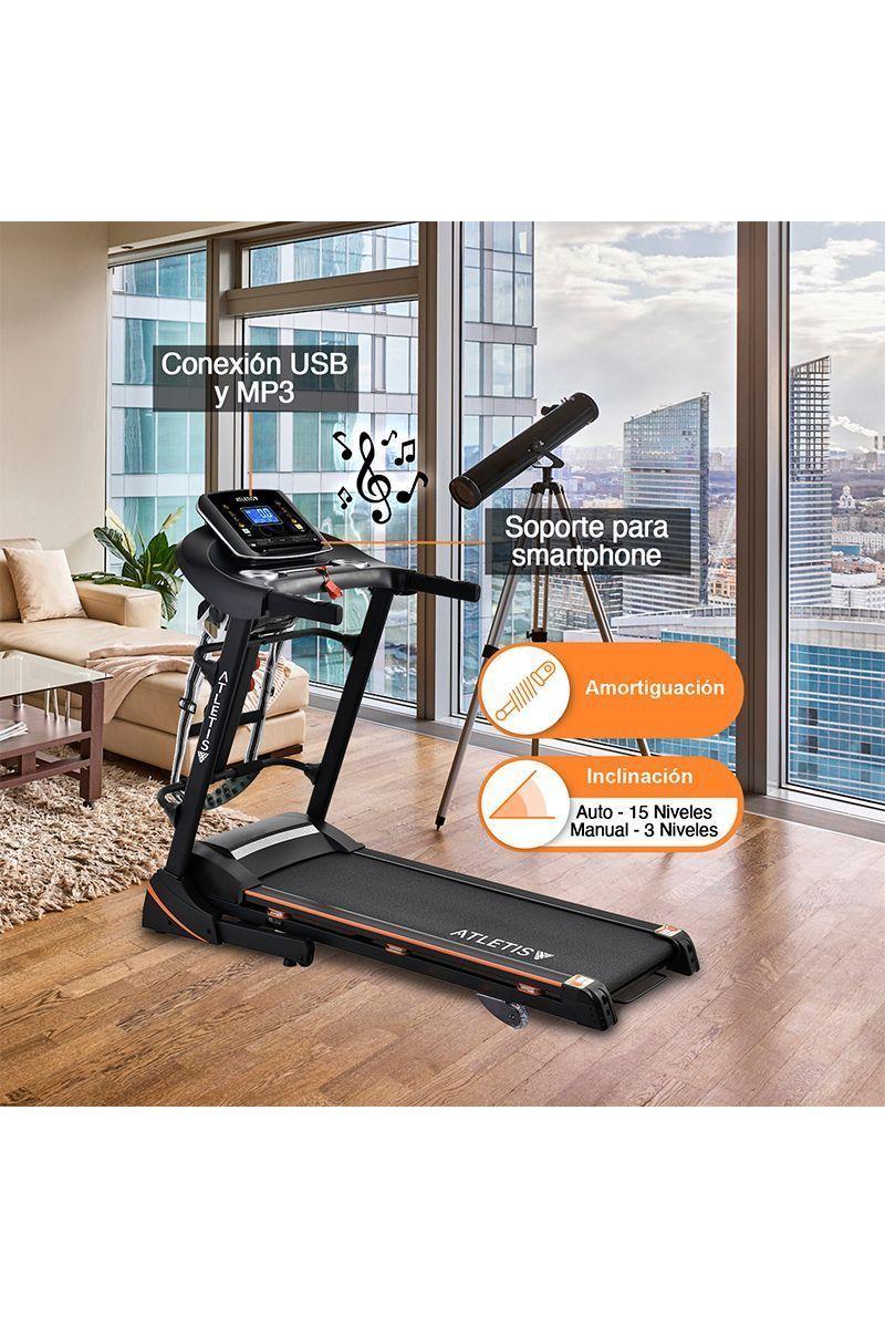 Trotadora Atletis Fit BSD8218 MP3 USB Negro-4