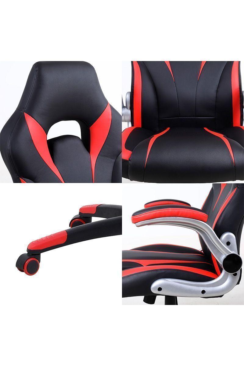 Silla Gamer con Altura Regulable Rojo-5