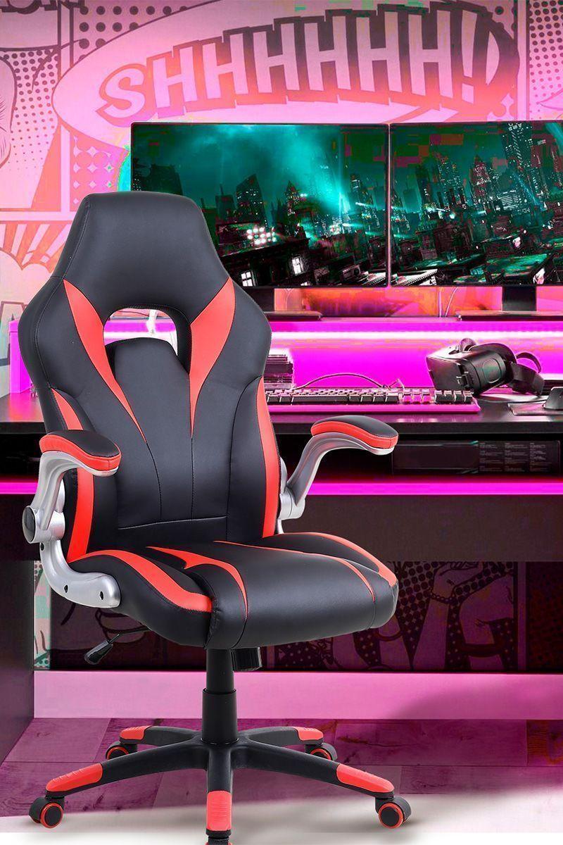 Silla Gamer con Altura Regulable Rojo-1