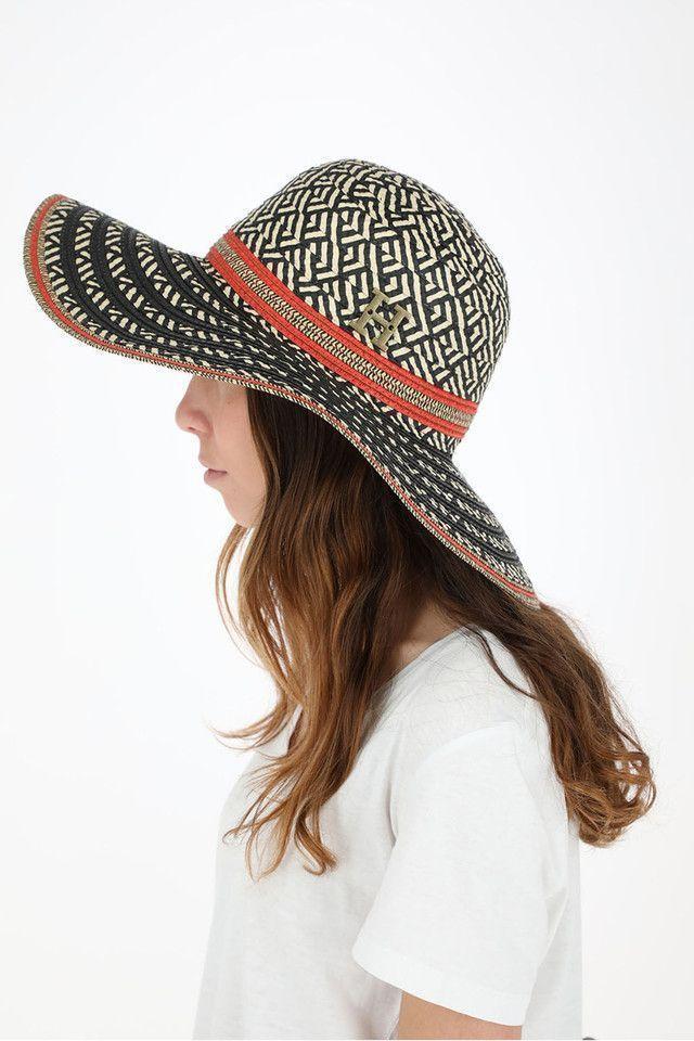 Sombrero Negro Y Beige Black Nitro Stripes Humana-2