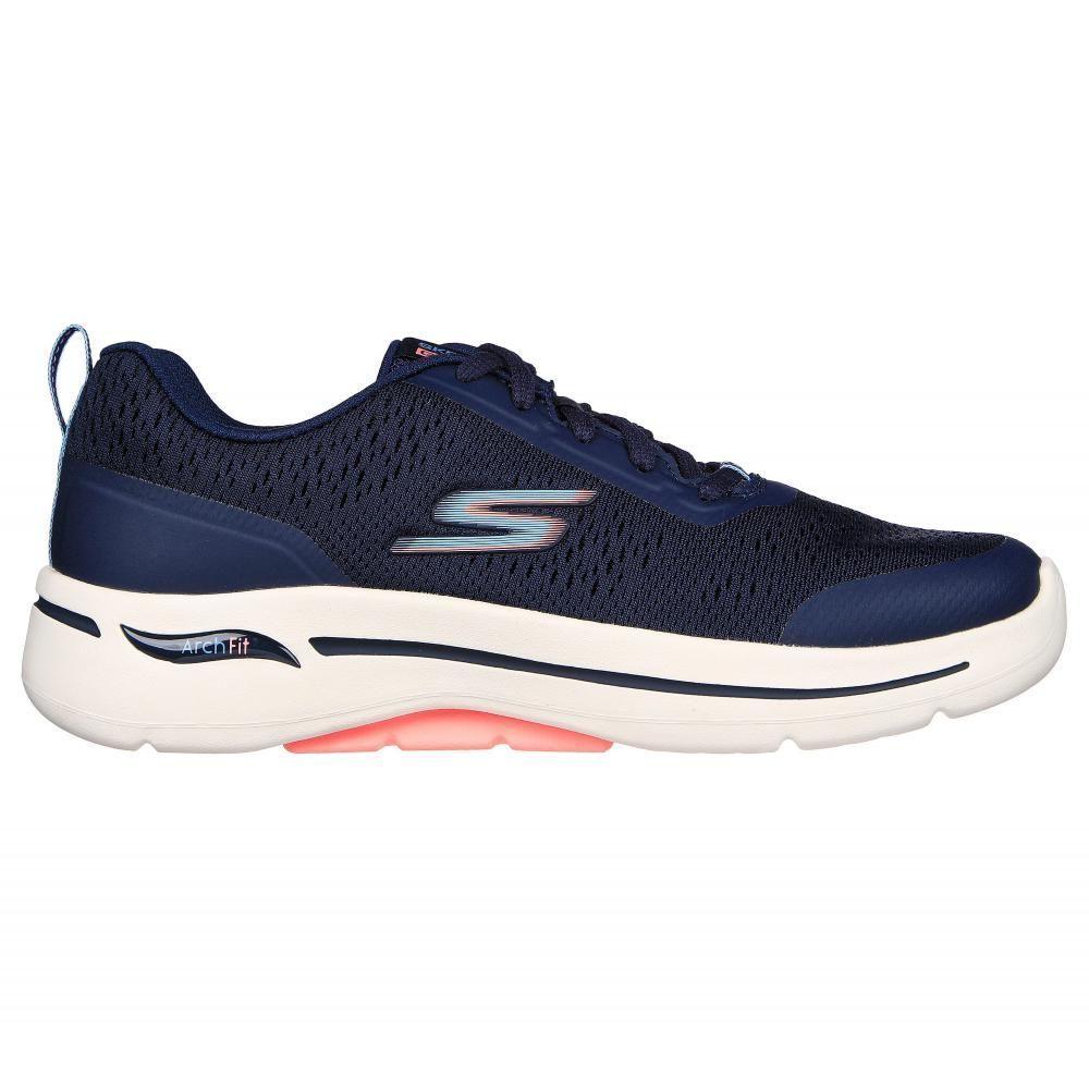 Zapatilla Mujer Go Walk Arch Fit Azul Skechers-4