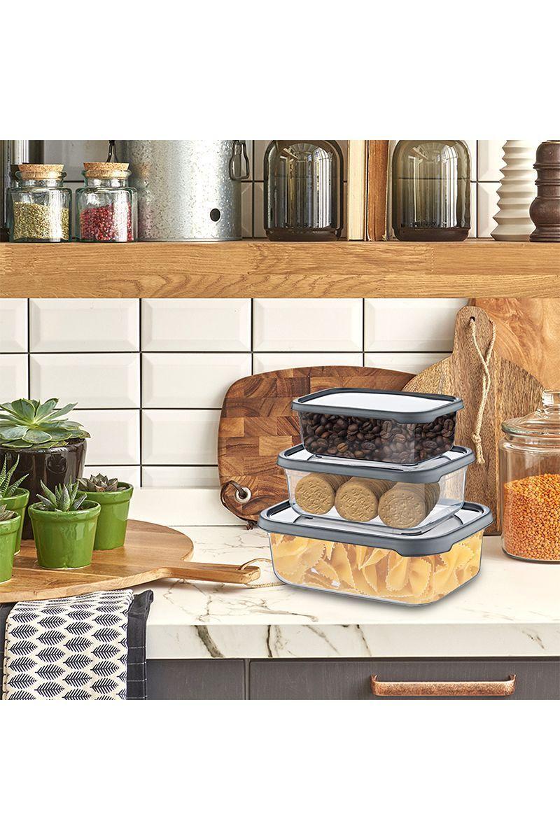 Set 3 Pzs Cont Alimentos Rectangular Embox Gris-5