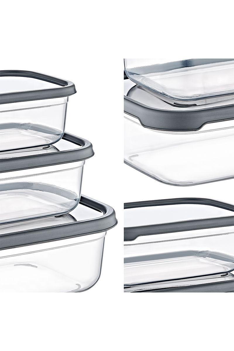 Set 3 Pzs Cont Alimentos Rectangular Embox Gris-4