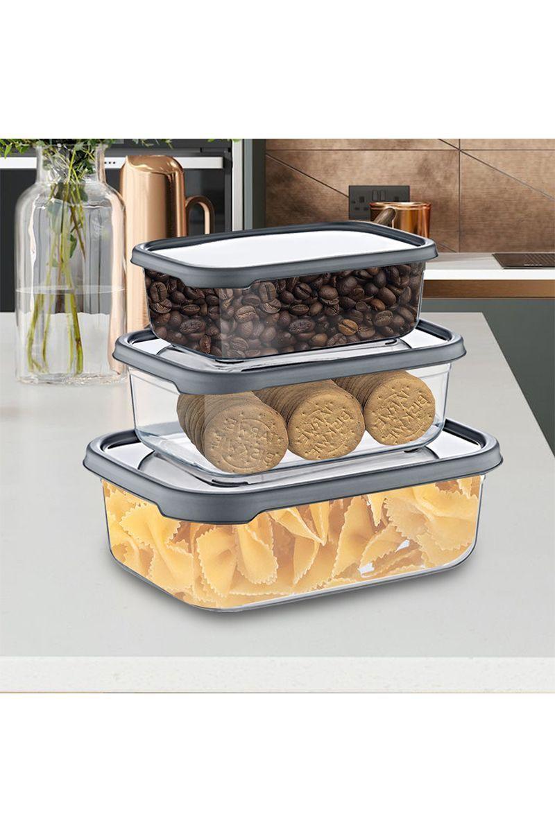 Set 3 Pzs Cont Alimentos Rectangular Embox Gris-3