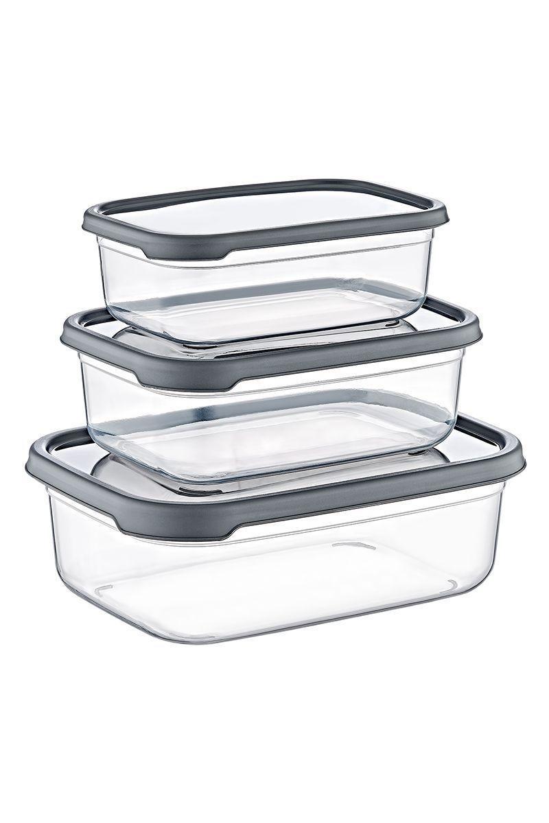 Set 3 Pzs Cont Alimentos Rectangular Embox Gris-0