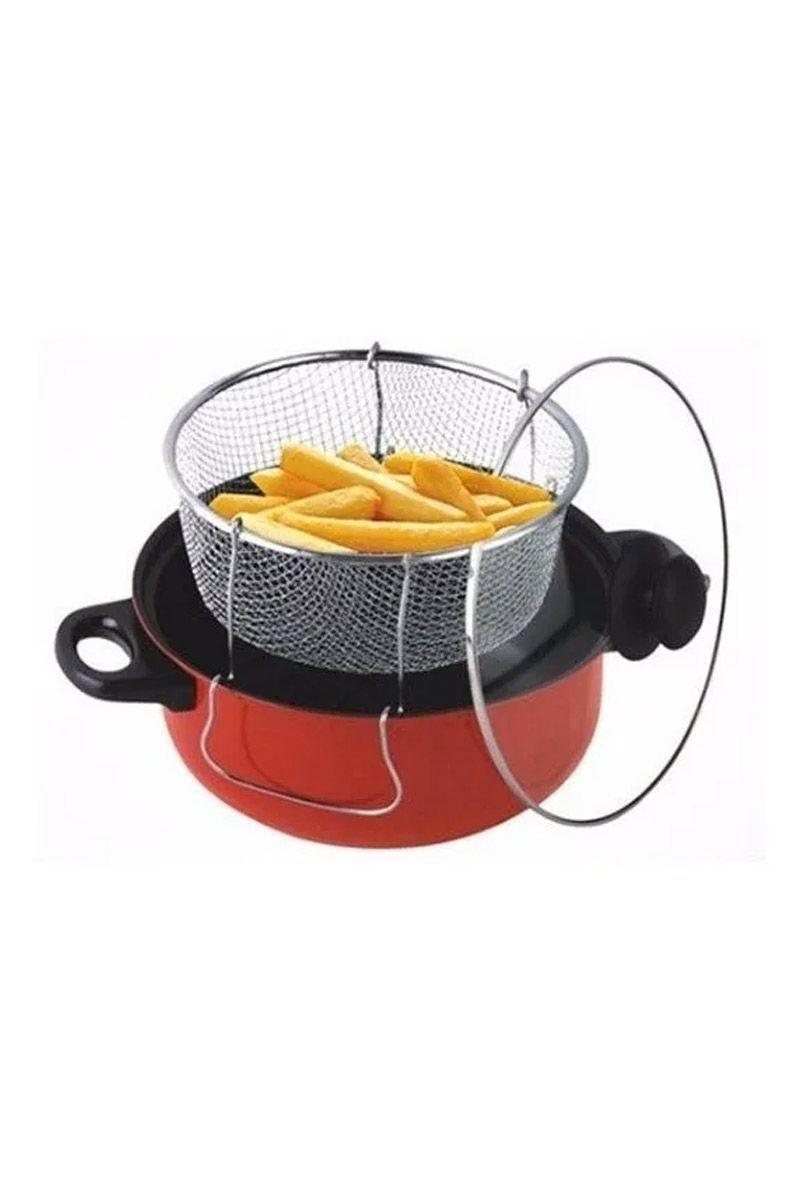 Olla Freidora Con Cesta Y Tapa Para Fre Freir Papa Cocinar-1