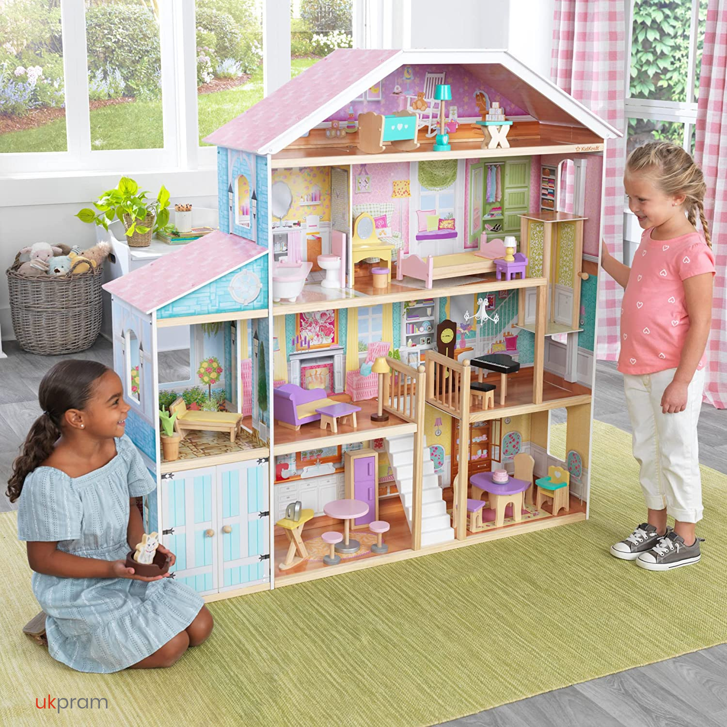 CASITA DE MUÑECAS DE MADERA MANSION XXL | UKPRAM-5