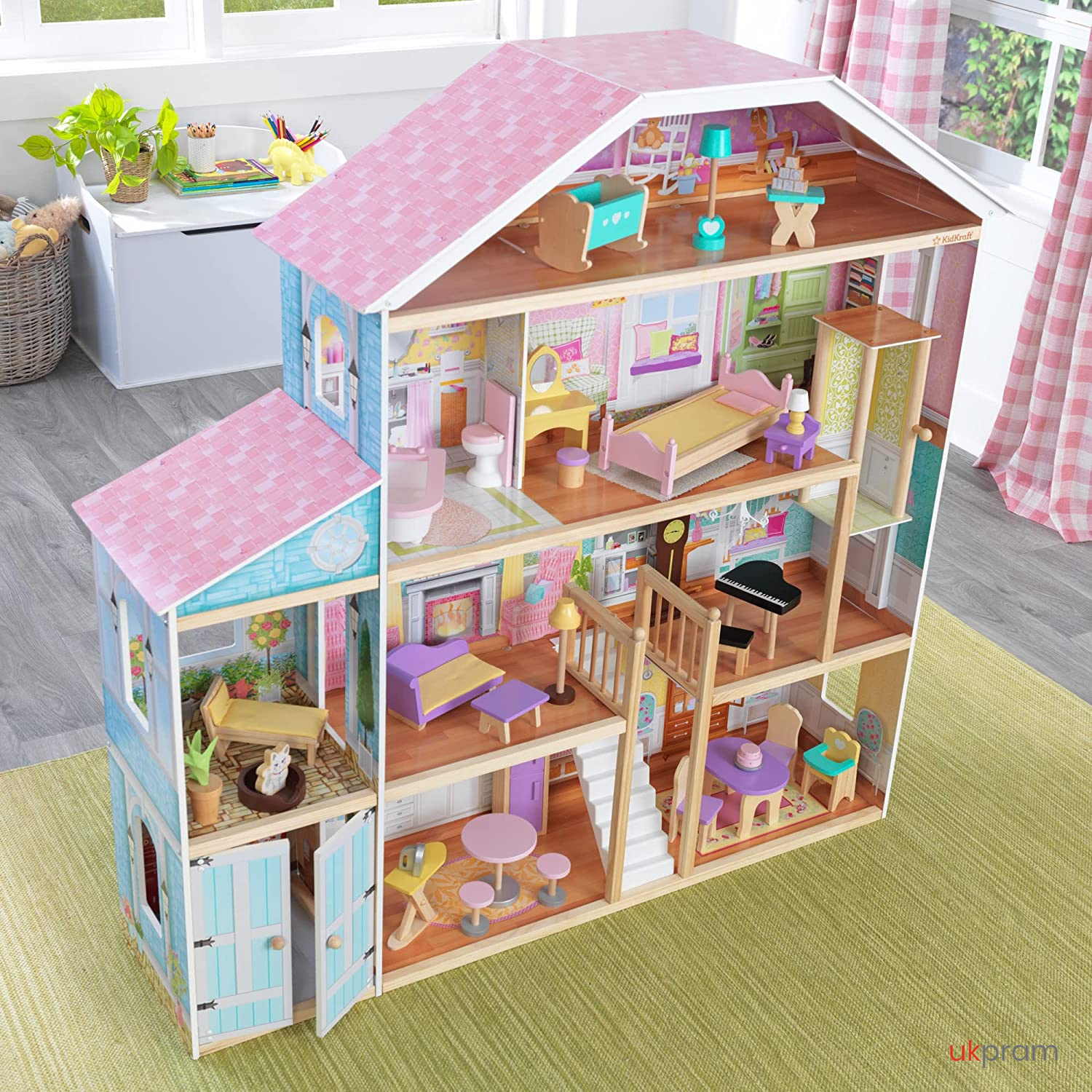 CASITA DE MUÑECAS DE MADERA MANSION XXL | UKPRAM-6