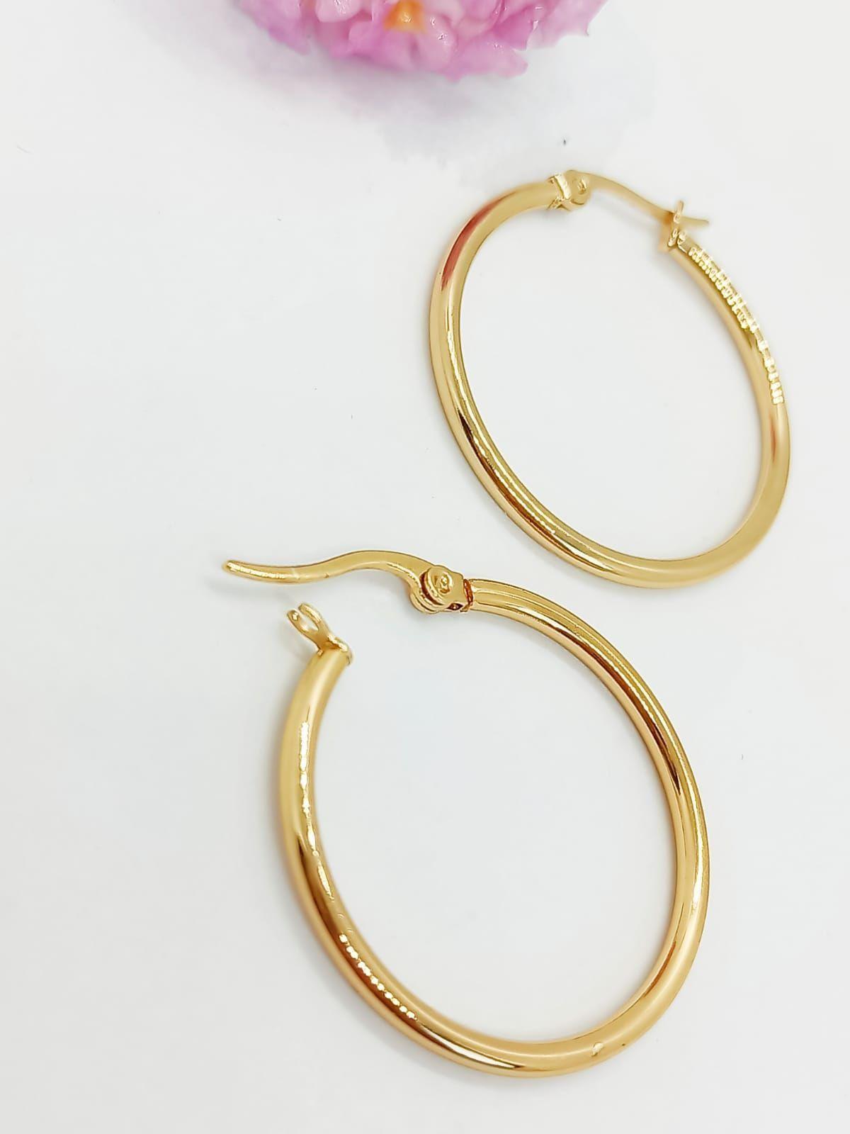 Argollas hoop 25mm chapadas en oro 18k-4