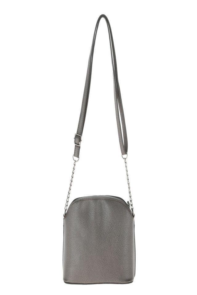 Cartera Cruzada Metalizada Gris i-D-1