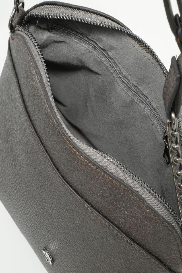 Cartera Cruzada Metalizada Gris i-D-2