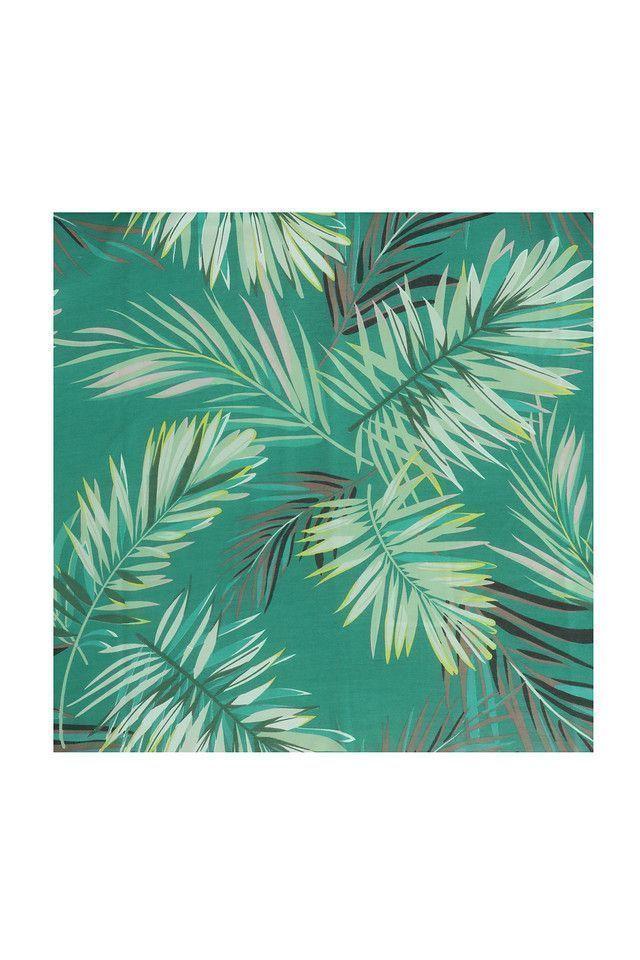 Pañuelo Estampado Verde Organic Nature Palmas Humana-1
