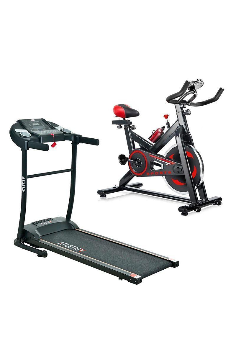 Pack Trotadora T800 + Spinning Go Fitness Negro-0